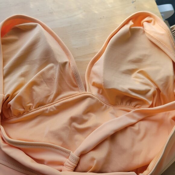 Old Navy Womens Swimsuit Extra Large One Piece Orange Lined Criss Cross ORA12E - Picture 12 of 13